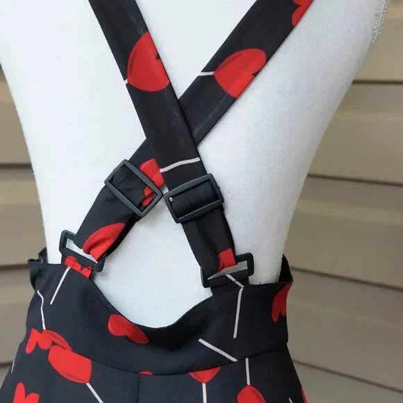 Unique Vintage Black and Red Pencil Skirt - Picture 15 of 15